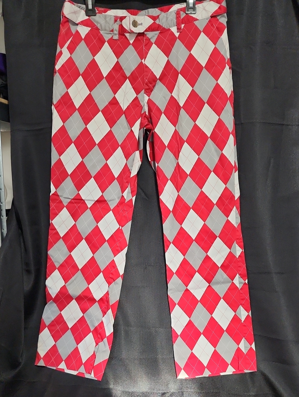 Loudmouth Red and Gray Argyle Men's Pants